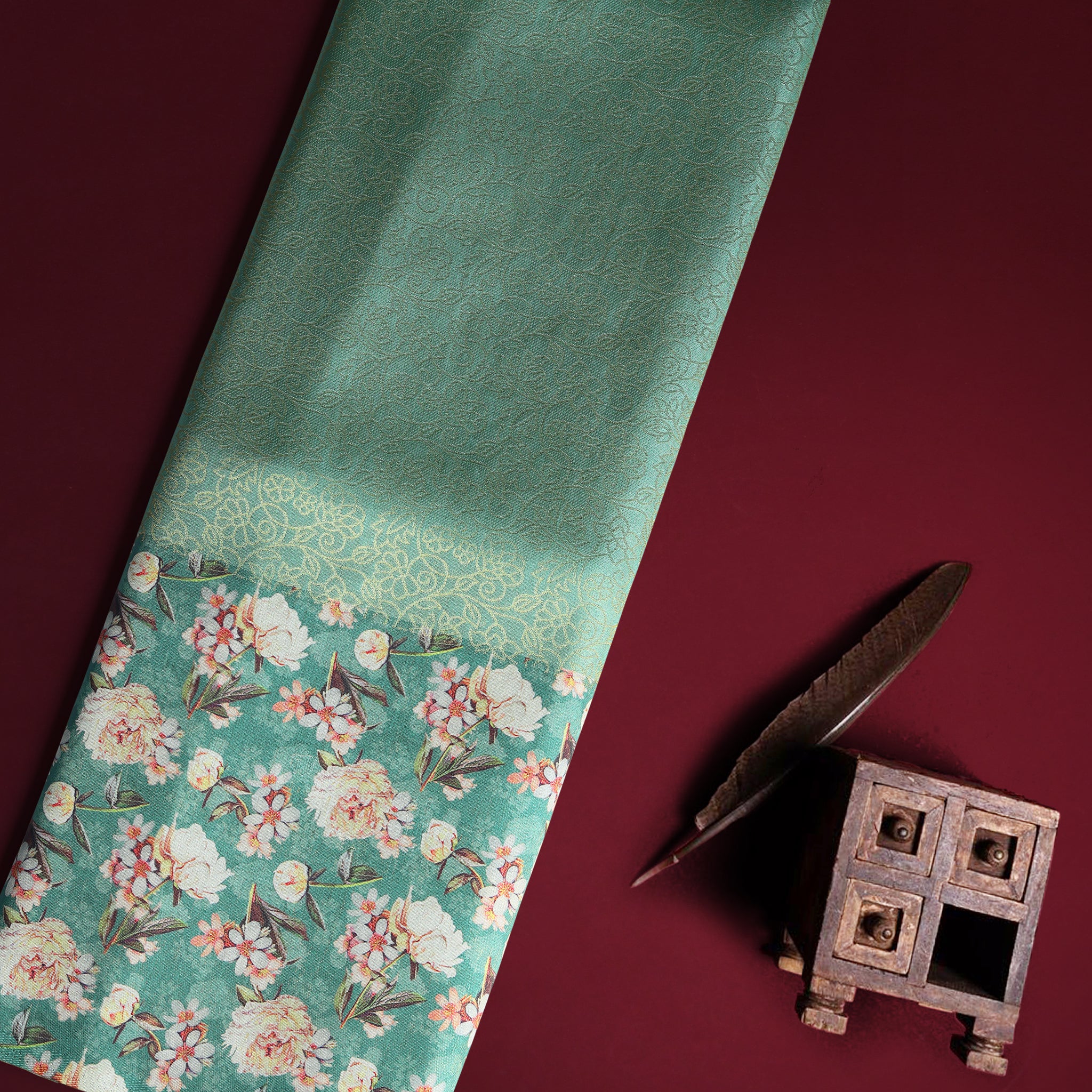 Green Color Soft Silk Saree