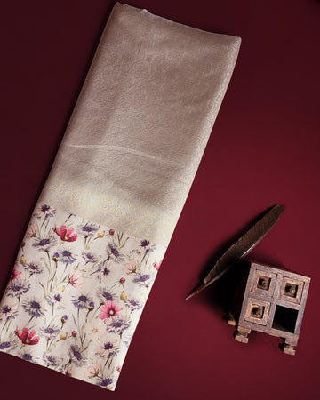 Beige Color Soft Silk Saree