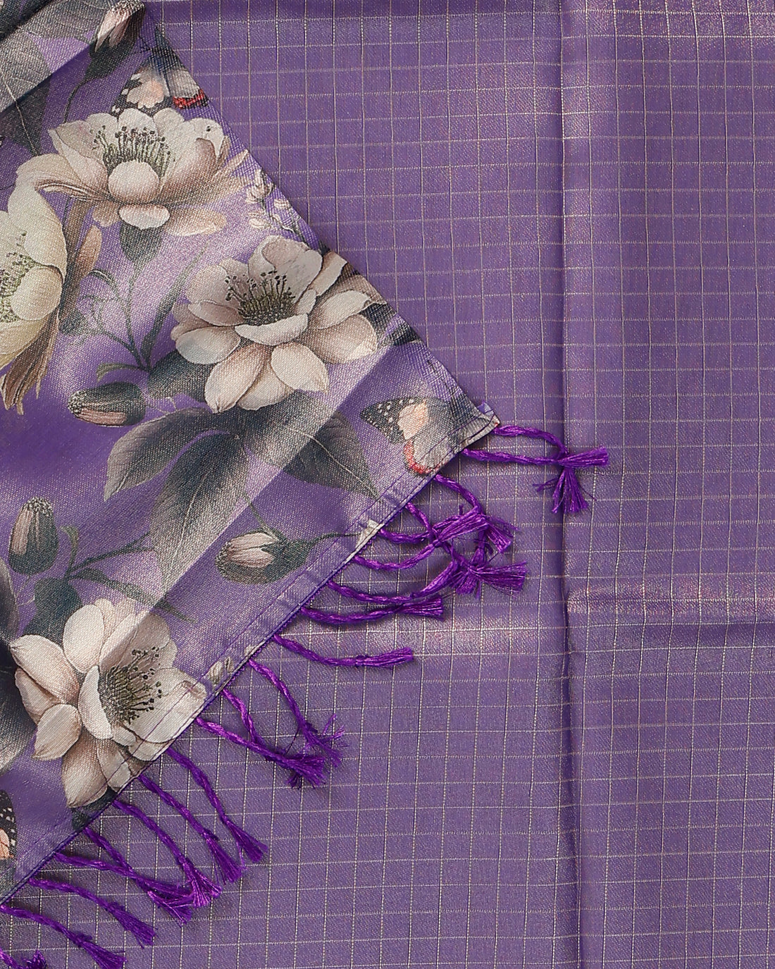 Lavender Color Soft Silk Saree