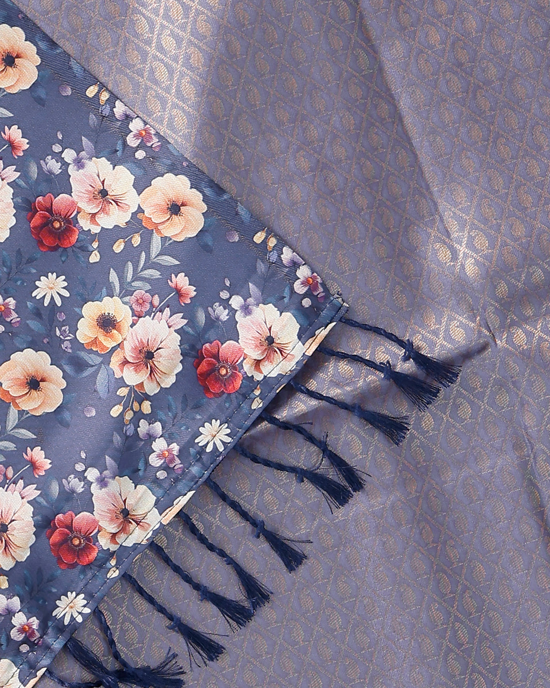 Lavender Color Soft Silk Saree