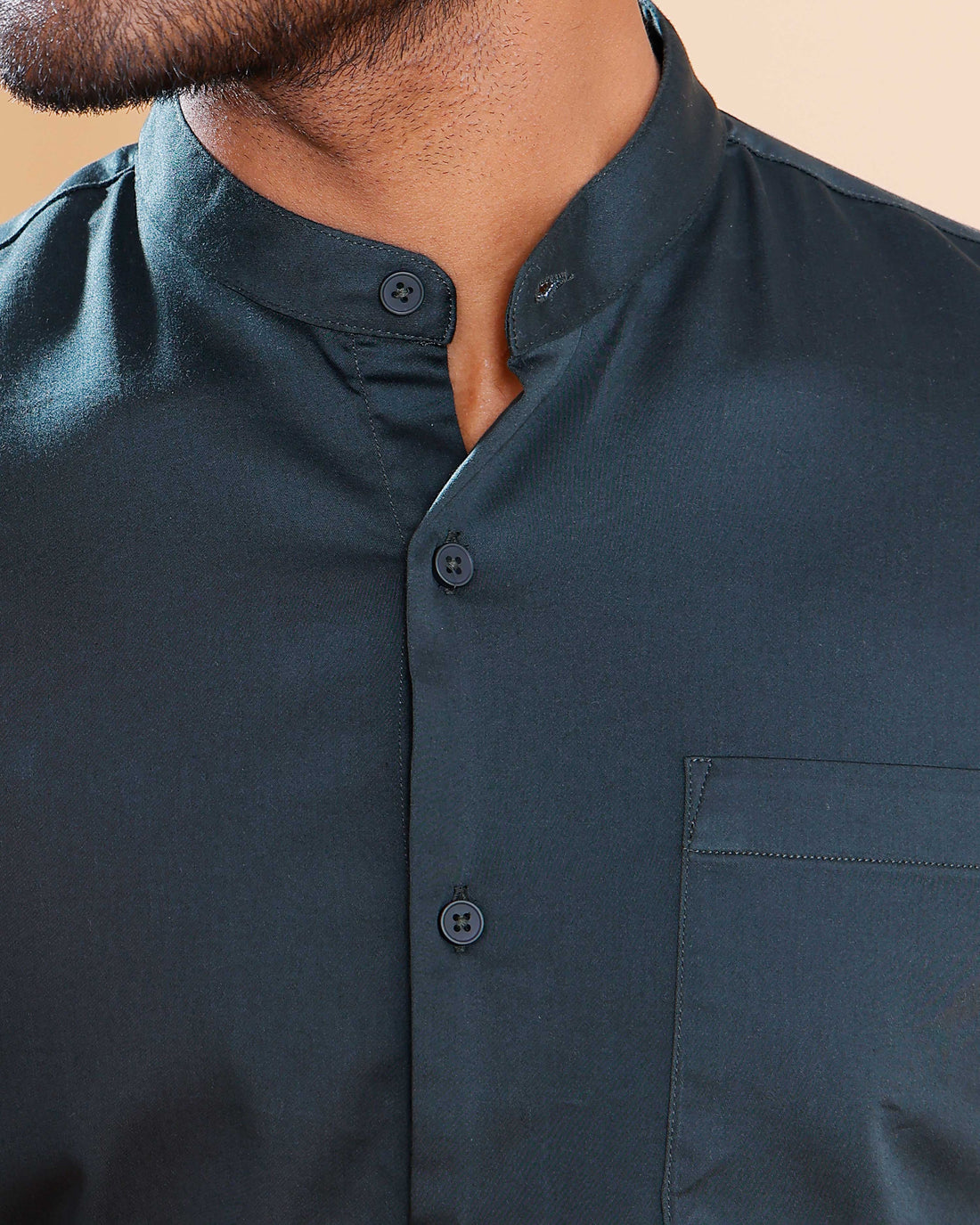 Nativebull Men Solid Full Sleeve Cotton Blend Shirt - Green