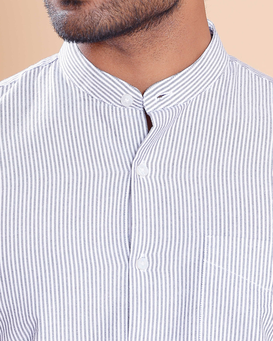 Nativebull Men Striped Full Sleeve Cotton Shirt - Blue