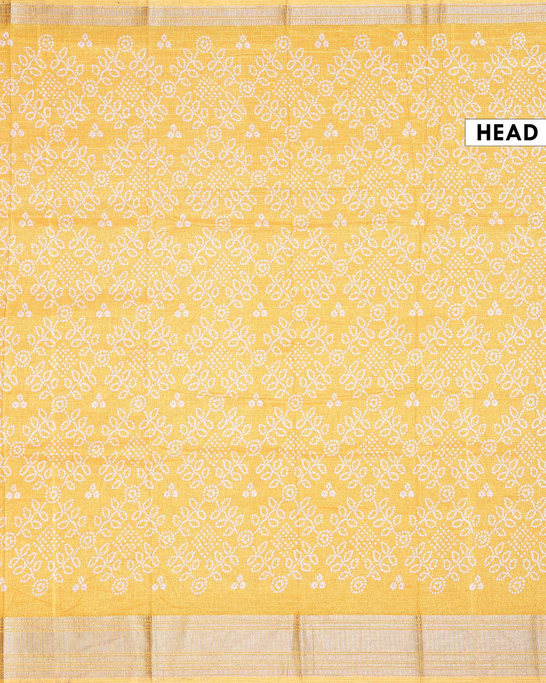 Elegant Dola Silk Saree with Intricate Floral Vine Weave and Zari Border - Yellow