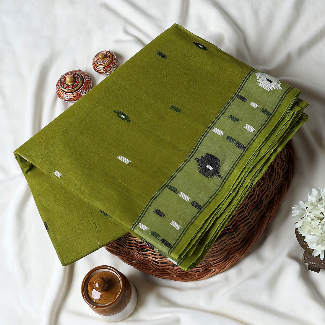 Bengal Cotton Saree For Women | Daily Office Wear Summer Collection | Jeyachandran - Full View