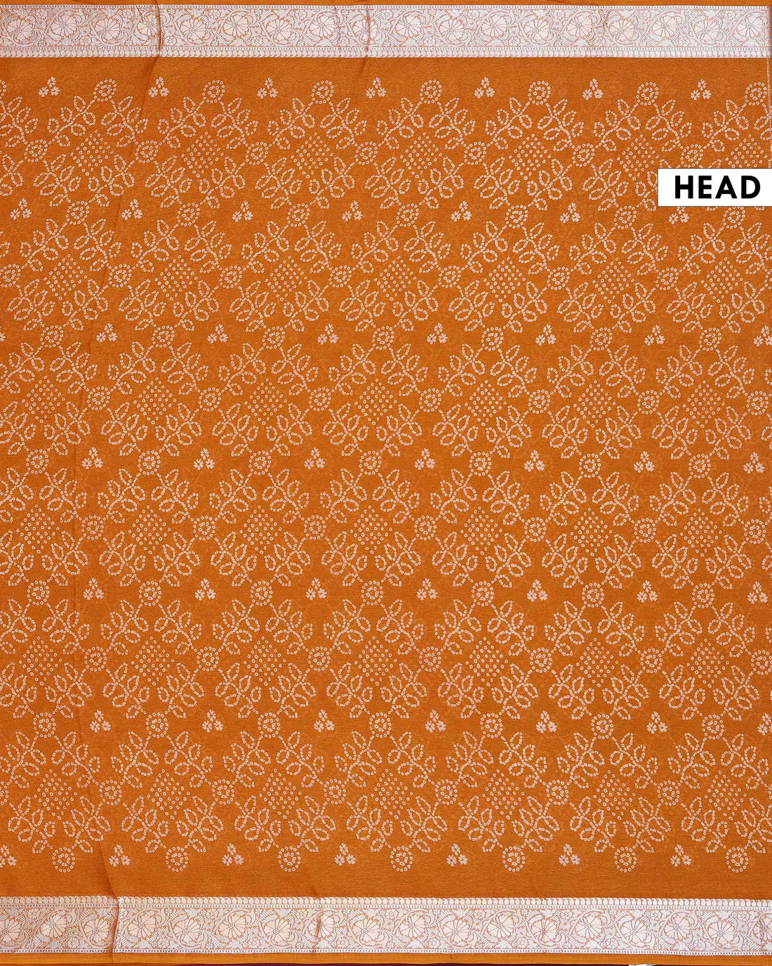 Elegant Dola Silk Saree with Bandhani Inspired Floral Motifs and Intricately Woven Traditional Border - Mustard Yellow