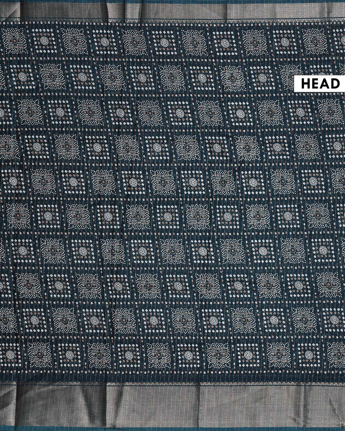 Elegant Dola Silk Saree with All Over Traditional Butta Motifs and Subtle Zari Woven Border - Dark Green