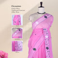 Bengal Cotton Saree With Woven Buti Motifs And Contrast Border In Pink Draped On Mannequin -  Front View