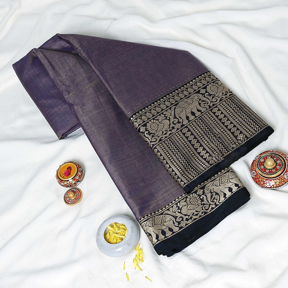 Light Mangalagiri Cotton Saree for Women | Festive Summer Collection | Jeyachandran - Full View