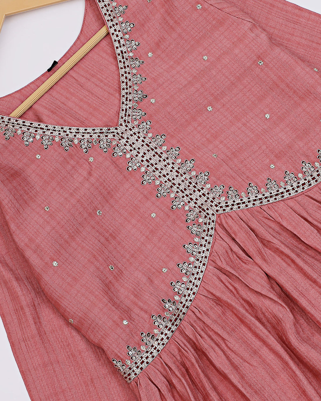 Onion Pink Colour Readymade Salwar Set