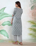 Women’s Floral Printed Readymade Salwar Suit Set with Elegant Straight Fit Kurta with Coordinated Bottom and Designer Printed Dupatta, Light Green