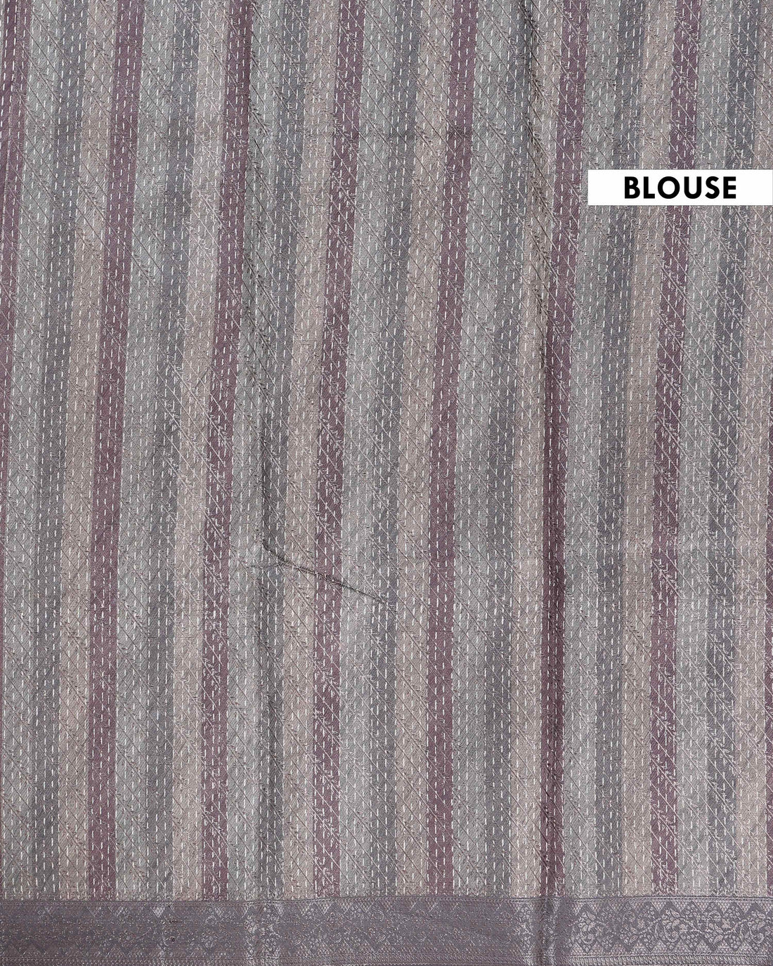 Dola Silk Saree With Woven Border - Grey