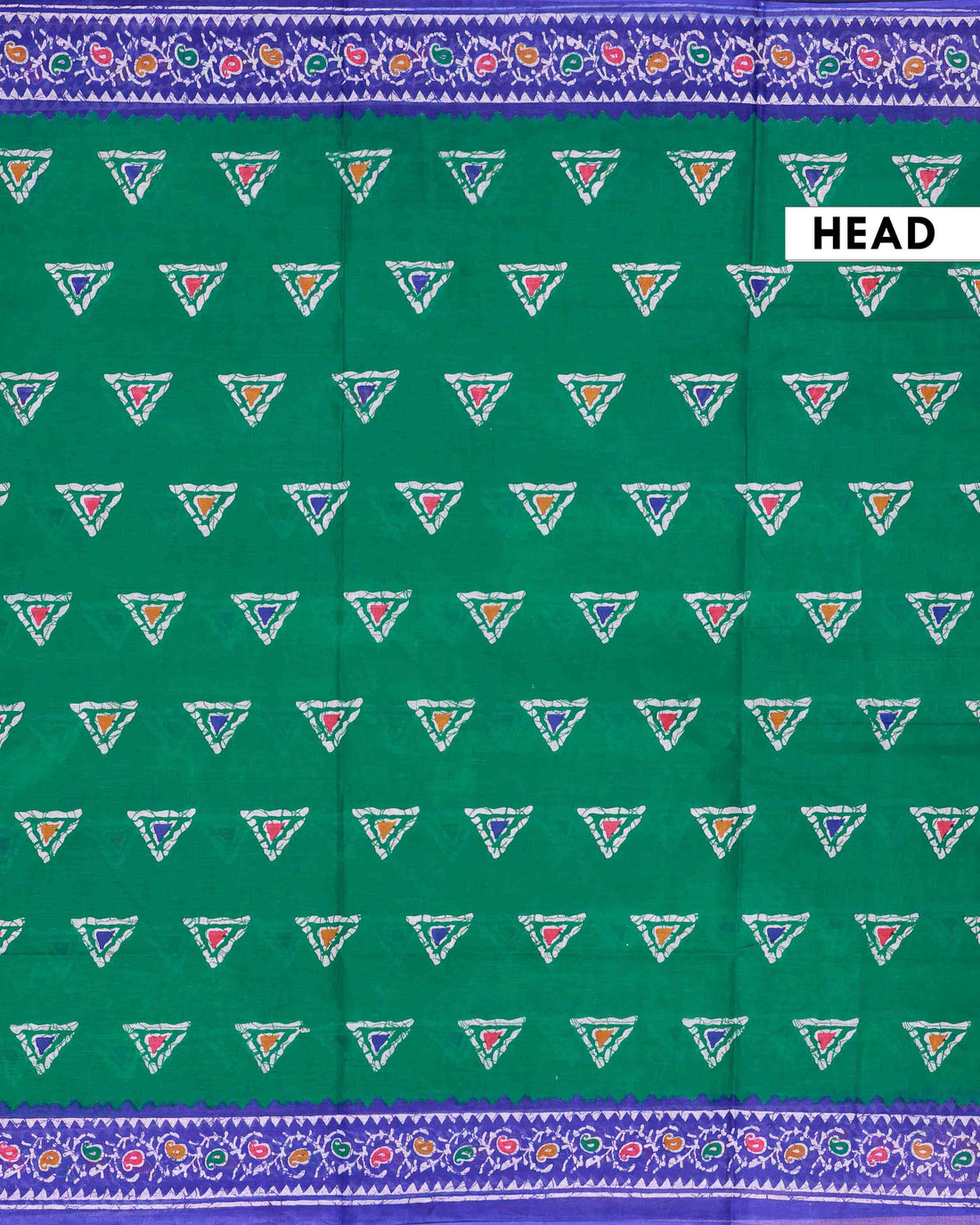 All-Over Floral Printed Voile Saree with Intricate Contrast Border – Green