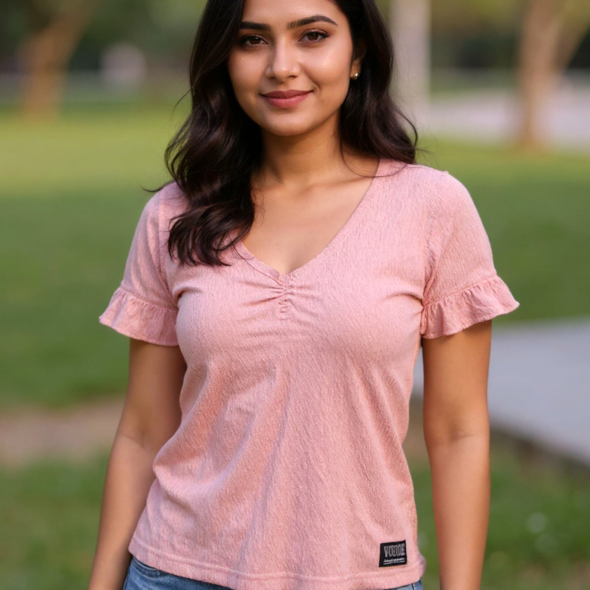 Women Peach Colour T-Shirt