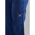 Buy Women Navy Blue Mom Fit Cargo Jeans