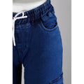 Buy Women Navy Blue Mom Fit Cargo Jeans Online