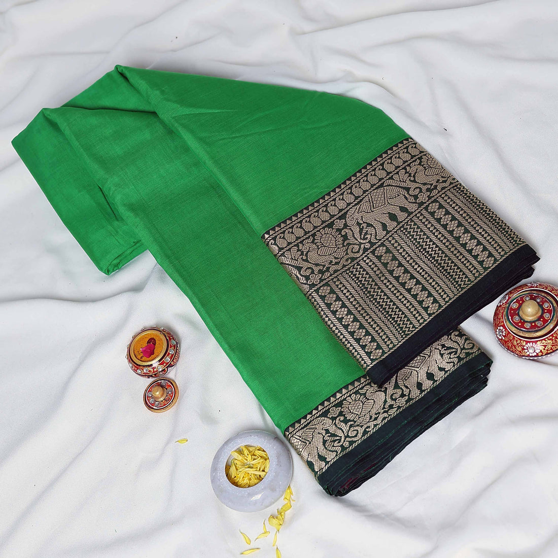 Mangalagiri Cotton Saree for Women | Festive Summer Collection | Jeyachandran - Full View