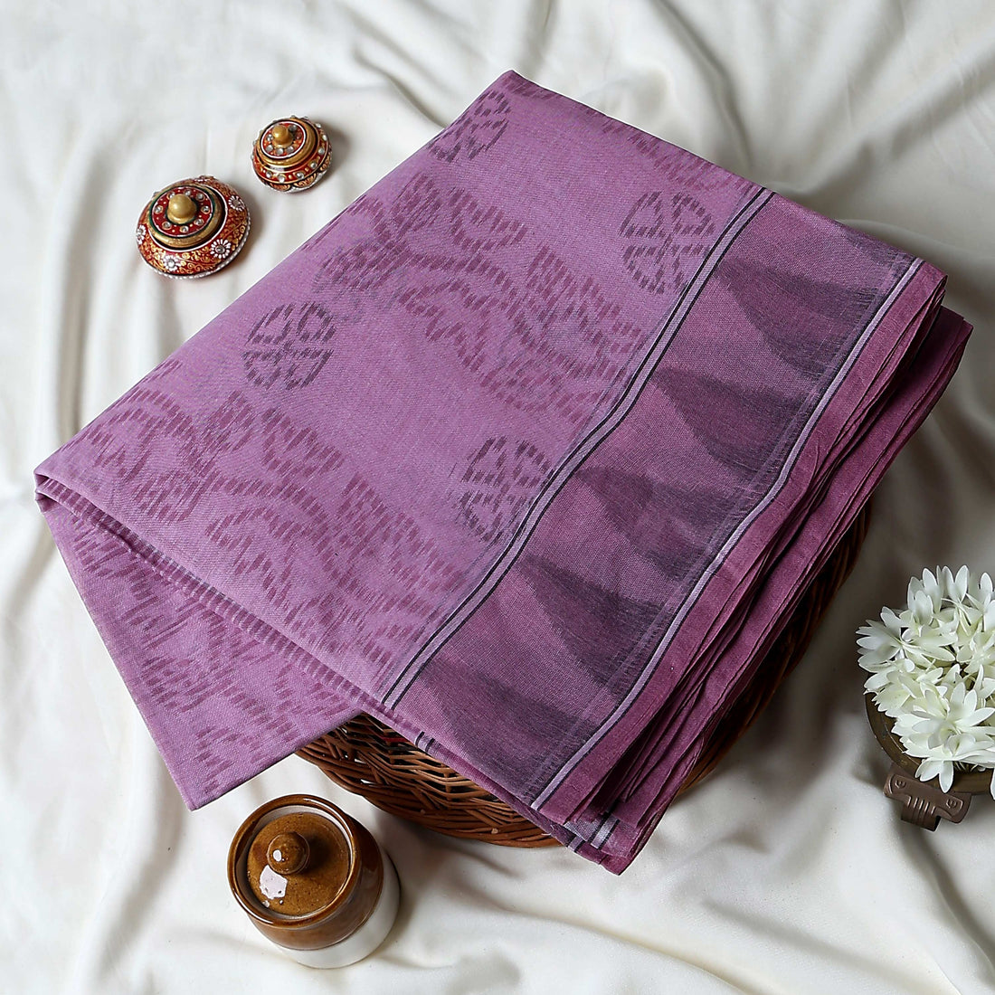 Bengal Cotton Saree For Women | Daily Office Wear Summer Collection | Jeyachandran - Full View