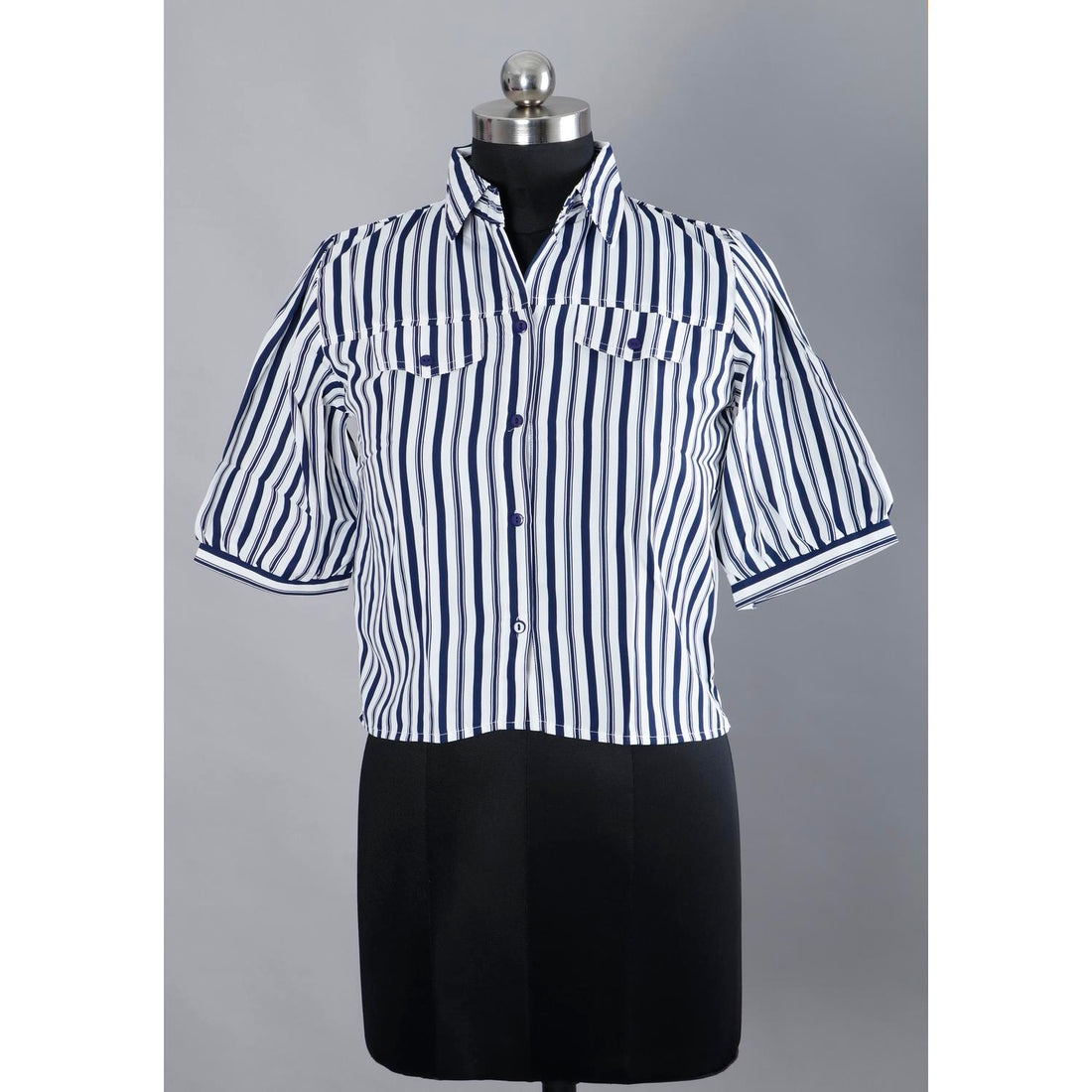 Buy Womens White Short Collar Casual Shirt 

