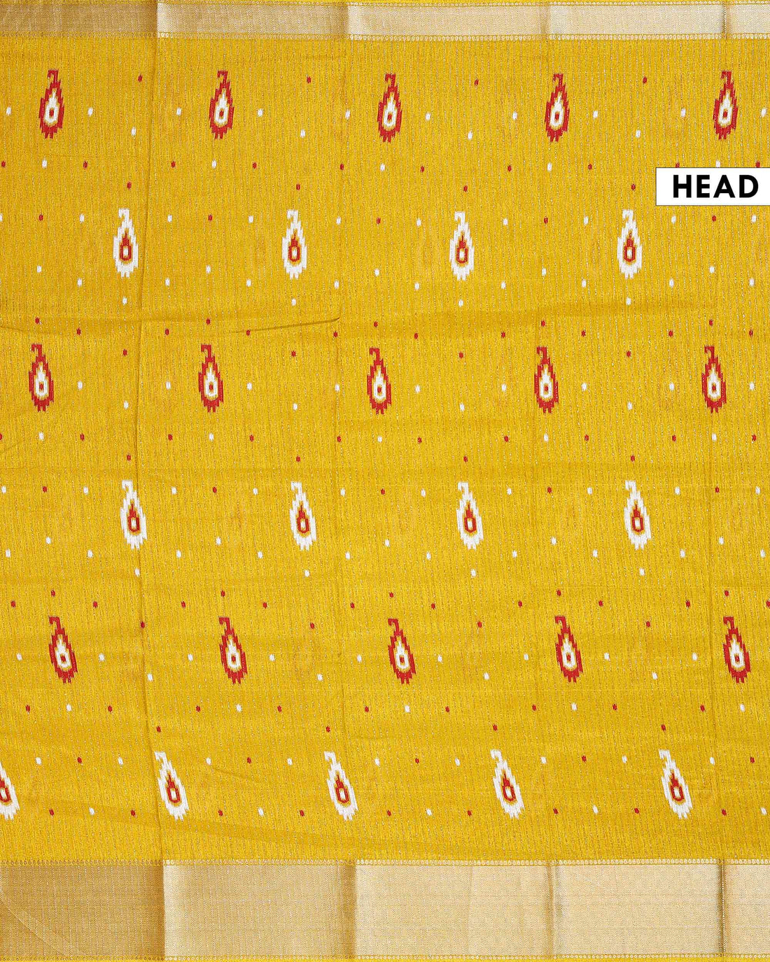 Elegant Dola Silk Saree with All-Over Paisley Butta Motifs and Classic Traditional Zari Woven Border - Yellow