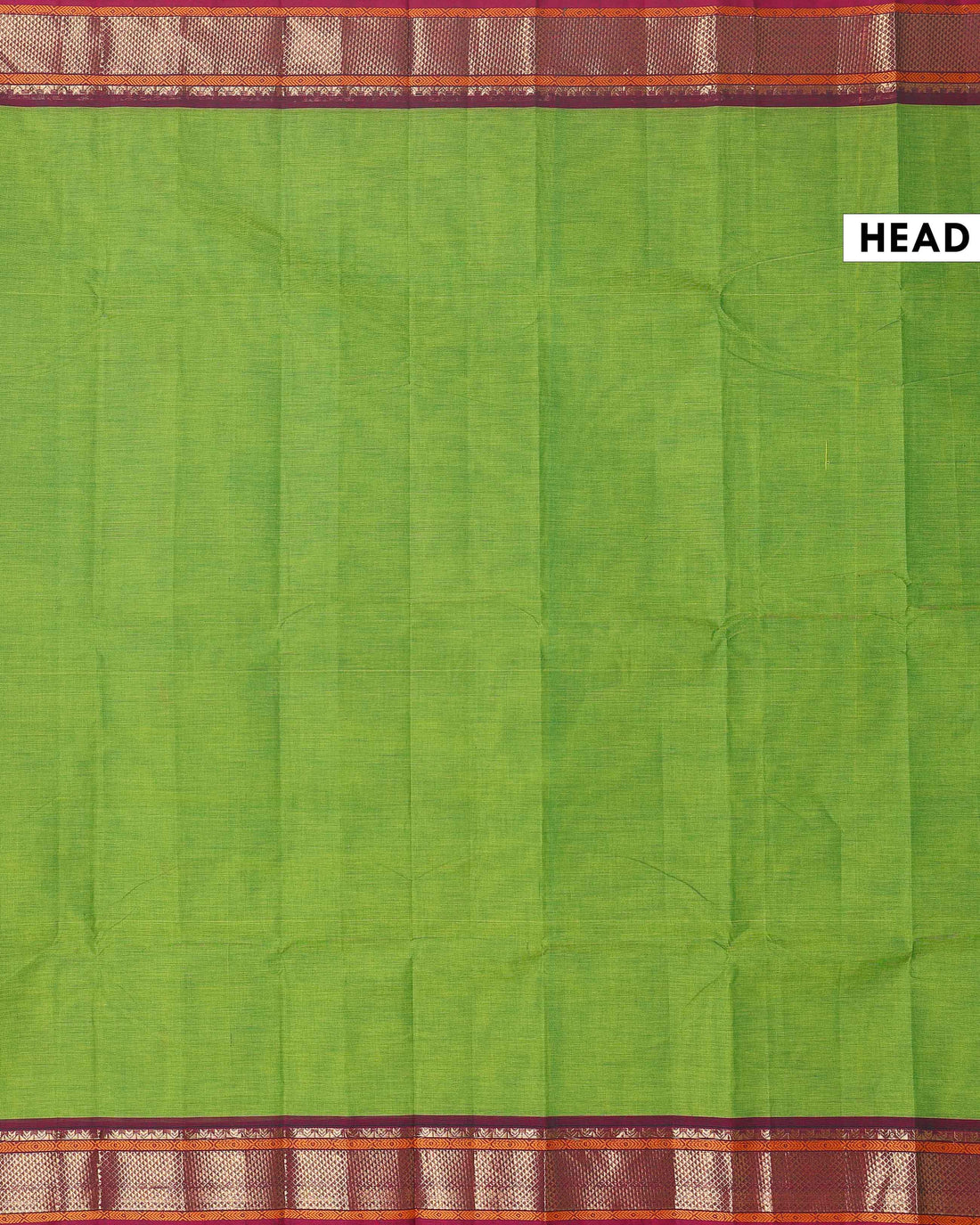 Traditional Chettinad Cotton Saree with Rich Zari Border and Fine Handloom Weave - Green