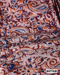 Women’s Unstitched Salwar Suit Material Set with Ethnic Elephant Motif Top 2.5 Mtr Traditional Kalamkari Inspired Printed Dupatta 2.25 Mtr and Coordinated Bottom 2 Mtr, Orange