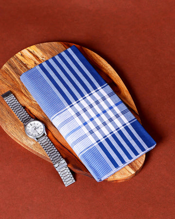999 Brand Men's Premium Cotton Striped Lungi Stitched - Multi