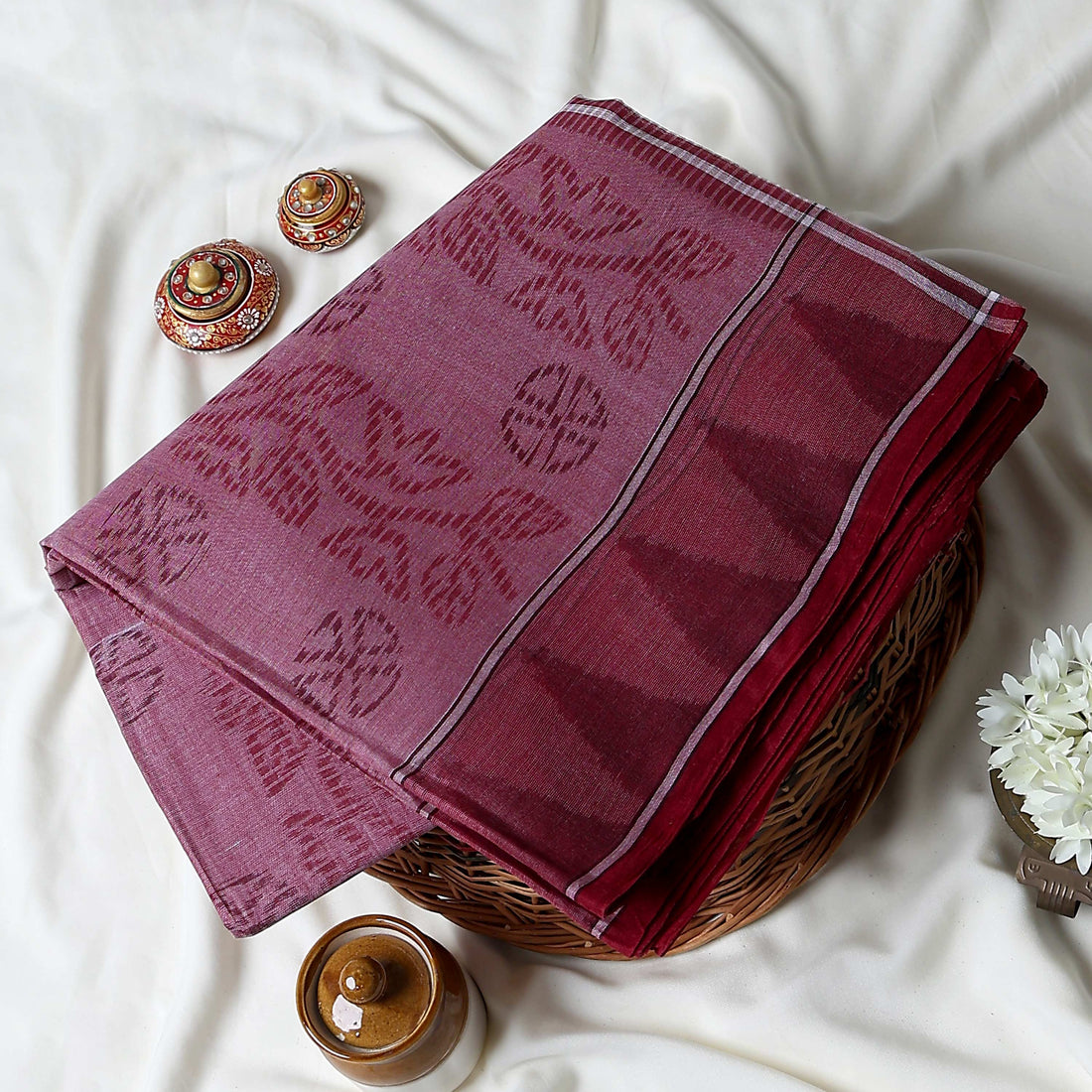 Bengal Cotton Saree For Women | Daily Office Wear Summer Collection | Jeyachandran - Full View