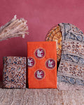 Women’s Unstitched Salwar Suit Material Set with Ethnic Elephant Motif Top 2.5 Mtr Traditional Kalamkari Inspired Printed Dupatta 2.25 Mtr and Coordinated Bottom 2 Mtr, Orange