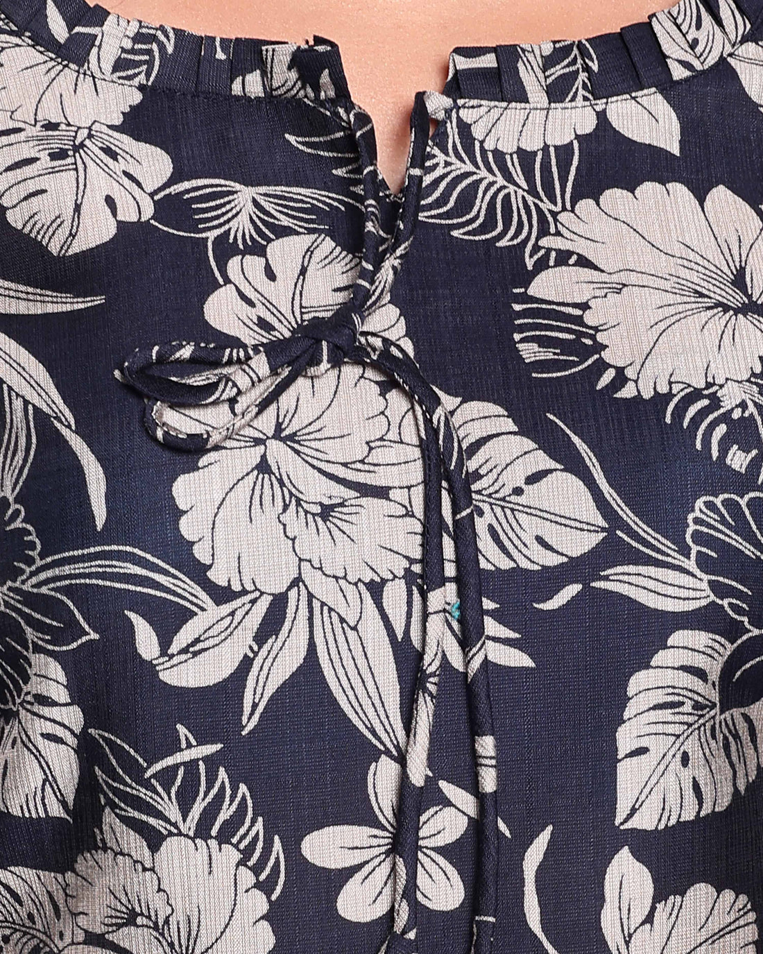 Women's Floral Print Straight Kurta & Palazzo Set - Black