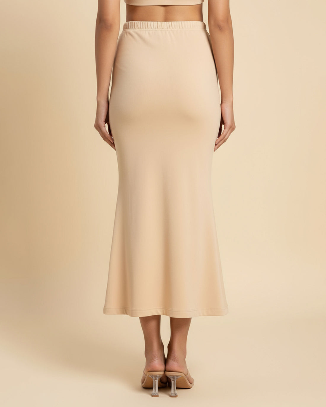 Women's Seamless Body Shaper Innerwear with High-Waist Tummy Control and Slim Fit Design - Cream-