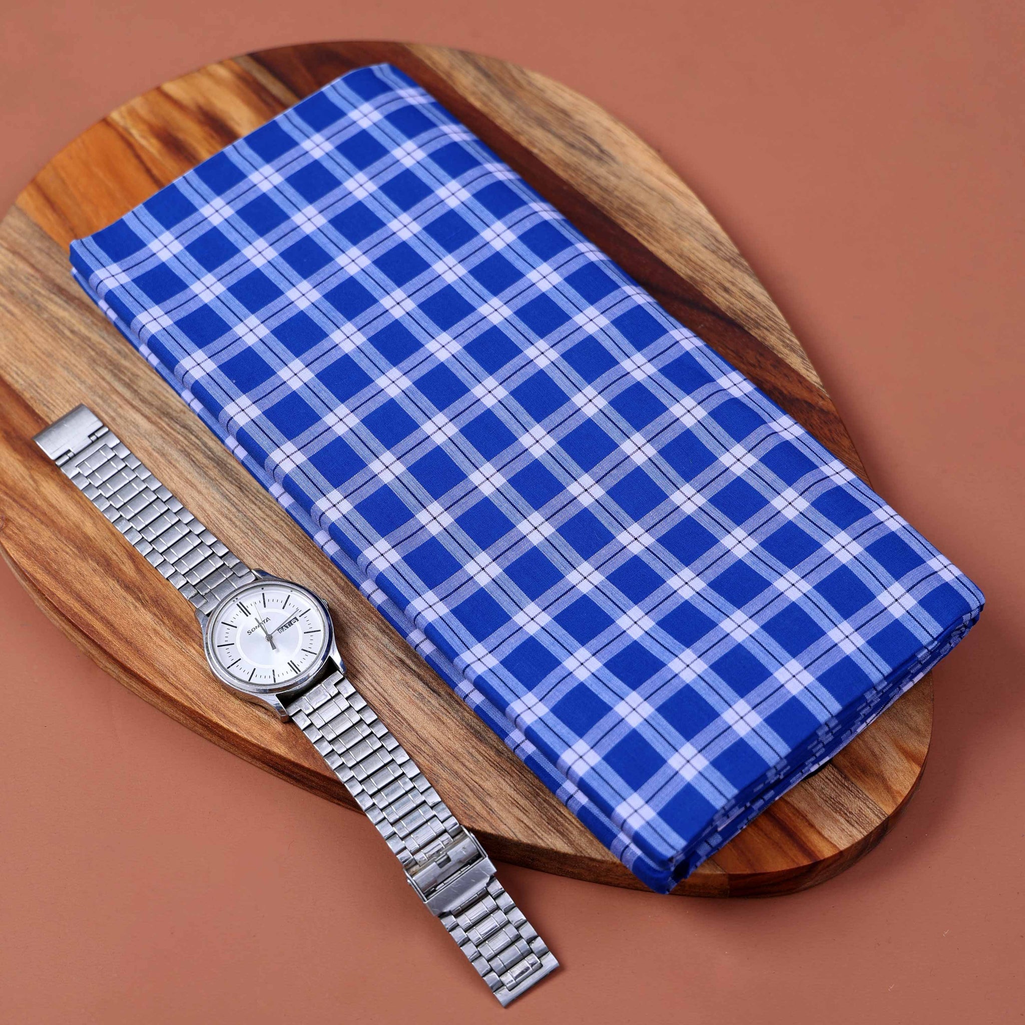 Nandu Brand Men's Premium Cotton Checked 2.20 Meter Stitched Lungi - Multi