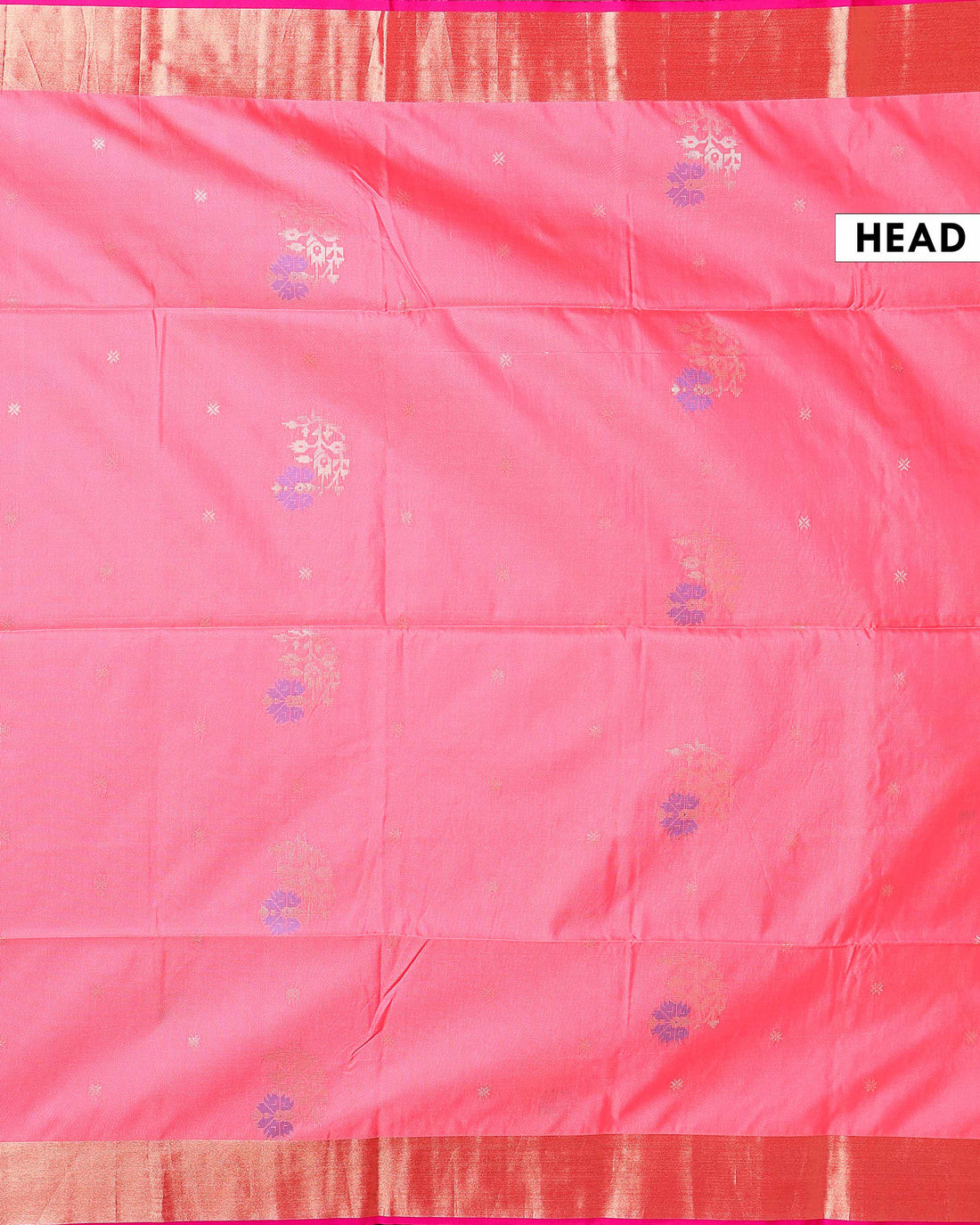 Ethnic Thread Design Soft Silk Saree - Peach