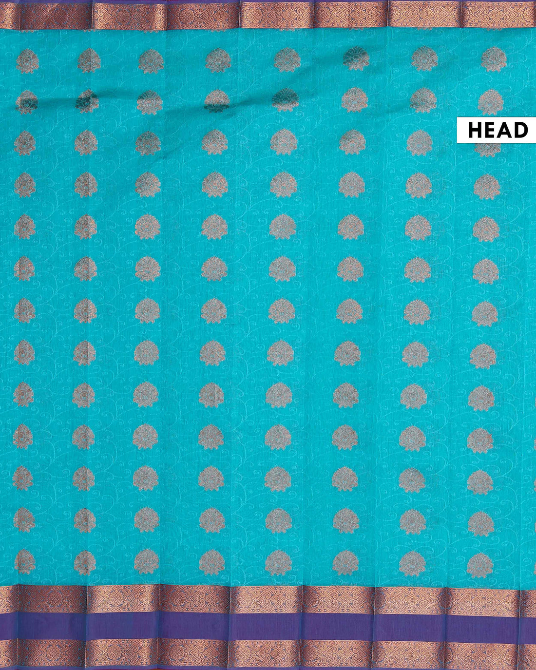 Elegant Elampillai Silk Cotton Saree with Intricate Zari Woven Border and Butta Motifs - Sky Blue