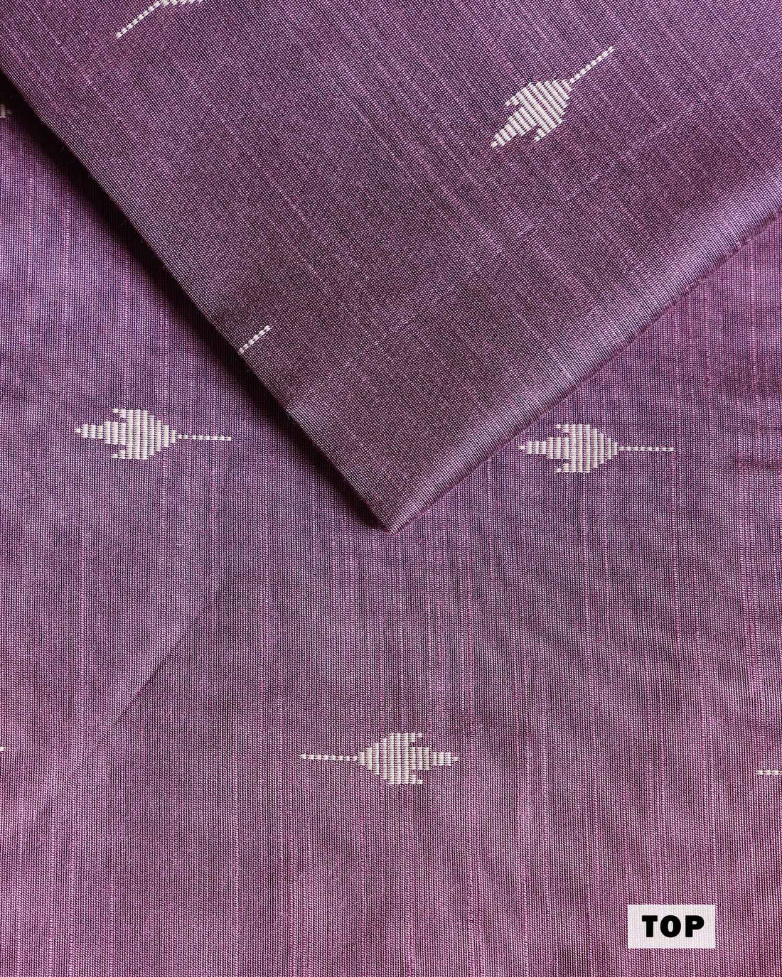 Women’s Unstitched Salwar Suit Material Set with Woven Butti Design Top 2.5 Mtr, Solid Coordinated Bottom 2 Mtr and Elegant Floral Printed Dupatta 2.25 Mtr with Traditional Border - Light Purple