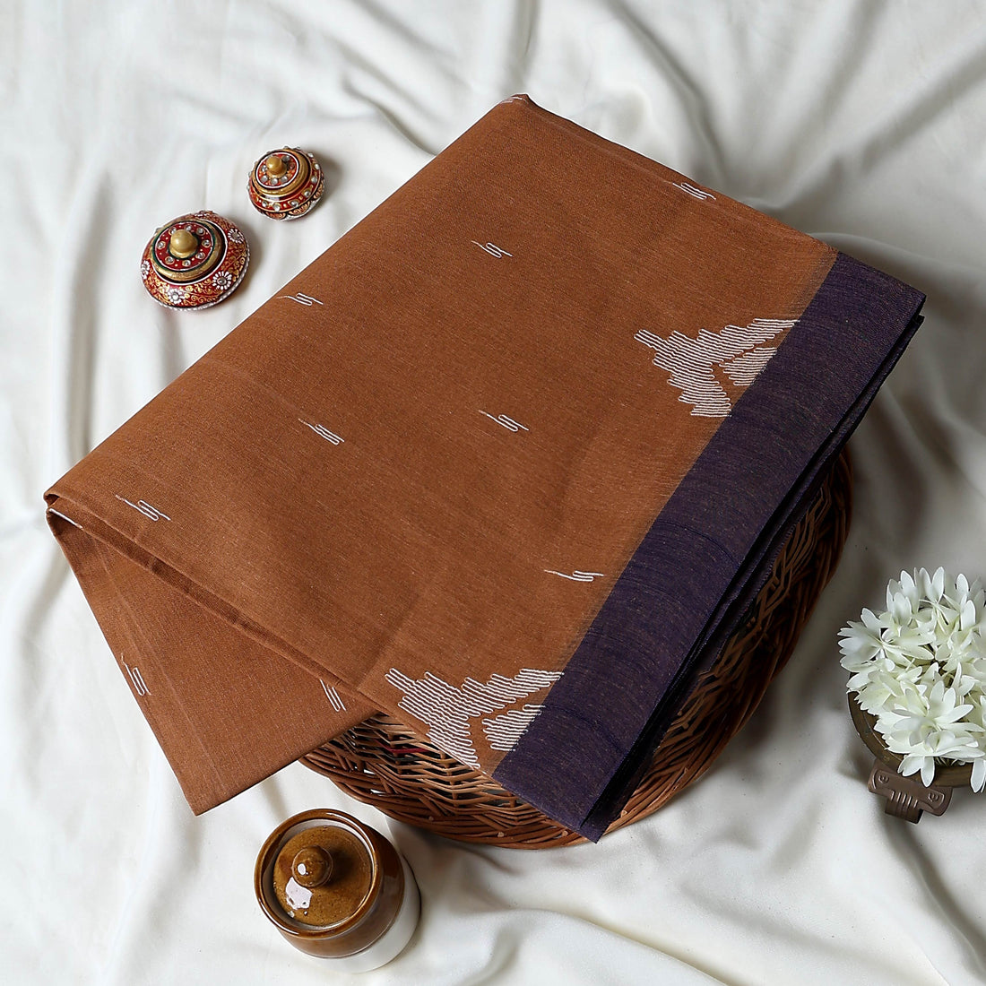 Bengal Cotton Saree For Women | Daily Office Wear Summer Collection | Jeyachandran - Full View