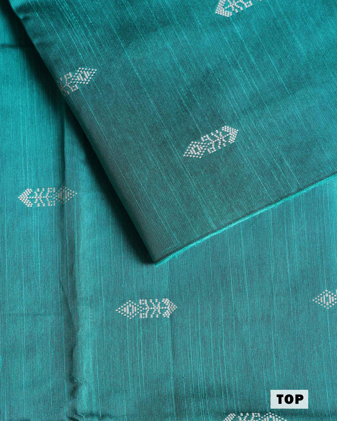 Women’s Unstitched Salwar Material Set with Woven Butti Design Top 2.5 Mtr, Solid Coordinated Bottom 2 Mtr and Elegant Floral Printed Dupatta 2.25 Mtr with Traditional Border - Teal Green