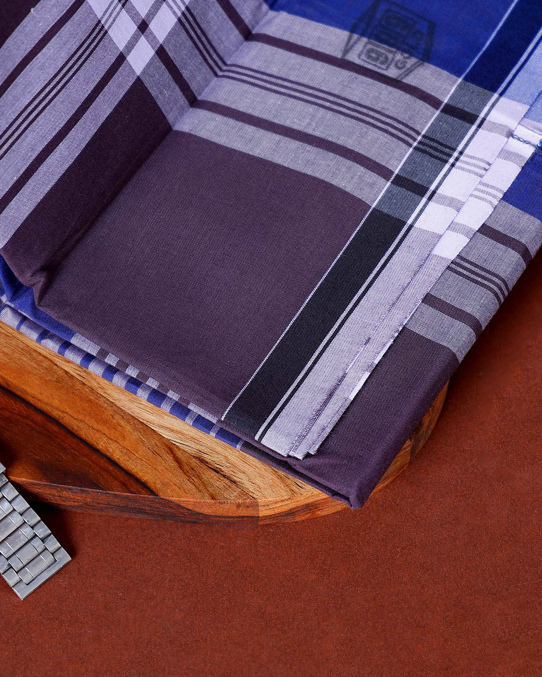 999 Brand Men's Premium Cotton Striped Lungi Stitched - Multi