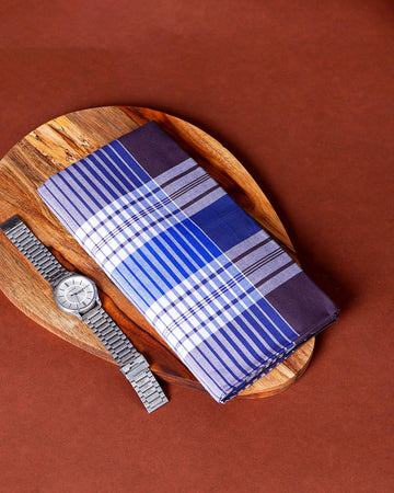 999 Brand Men's Premium Cotton Striped Lungi Stitched - Multi