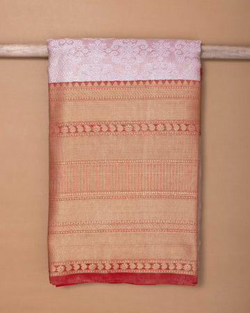Ethnic Printed Design Tissue Saree - Pink