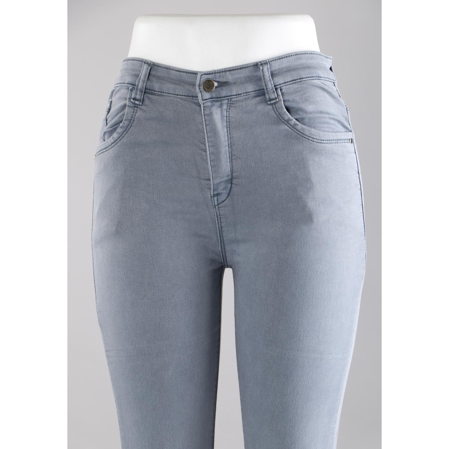 Order Women Grey Pencil Fit Jeans
