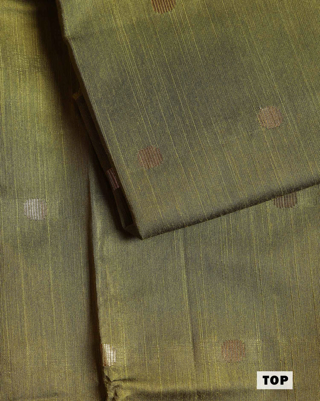 Women’s Unstitched Salwar Suit Material Set with Woven Butti Design Top 2.5 Mtr, Solid Coordinated Bottom 2 Mtr and Elegant Floral Printed Dupatta 2.25 Mtr with Traditional Border - Olive Green