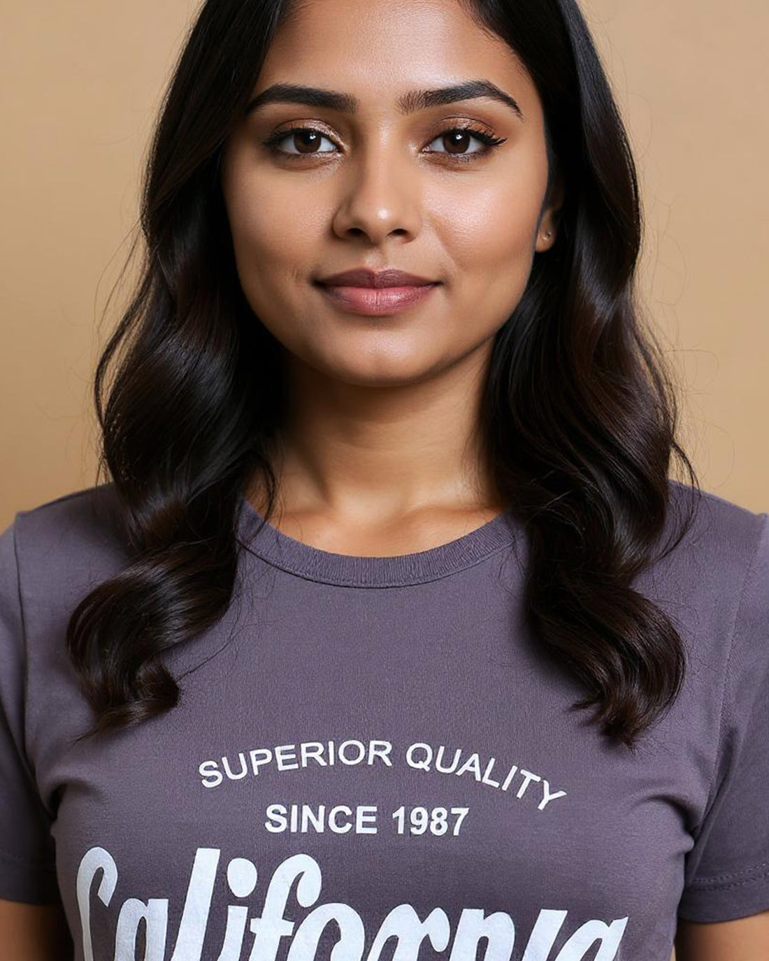 Women's Graphic Print T-Shirt - Grey