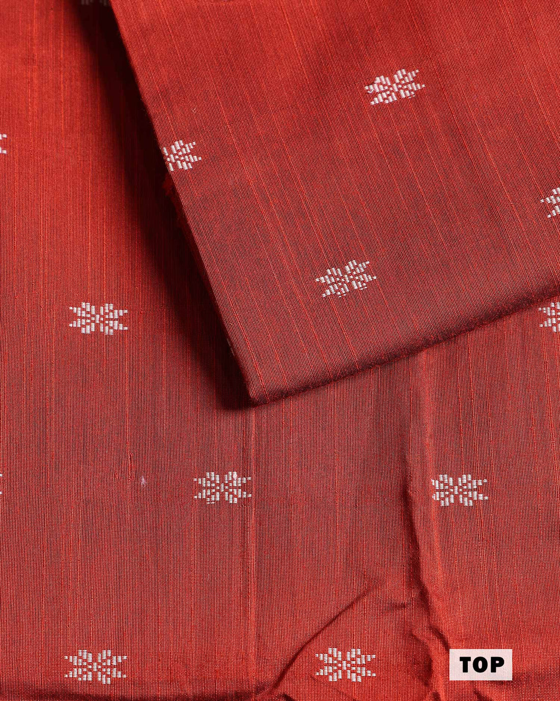 Women’s Unstitched Salwar Suit Material Set with Woven Butti Design Top 2.5 Mtr, Solid Coordinated Bottom 2 Mtr and Elegant Floral Printed Dupatta 2.25 Mtr with Traditional Border - Rust Red