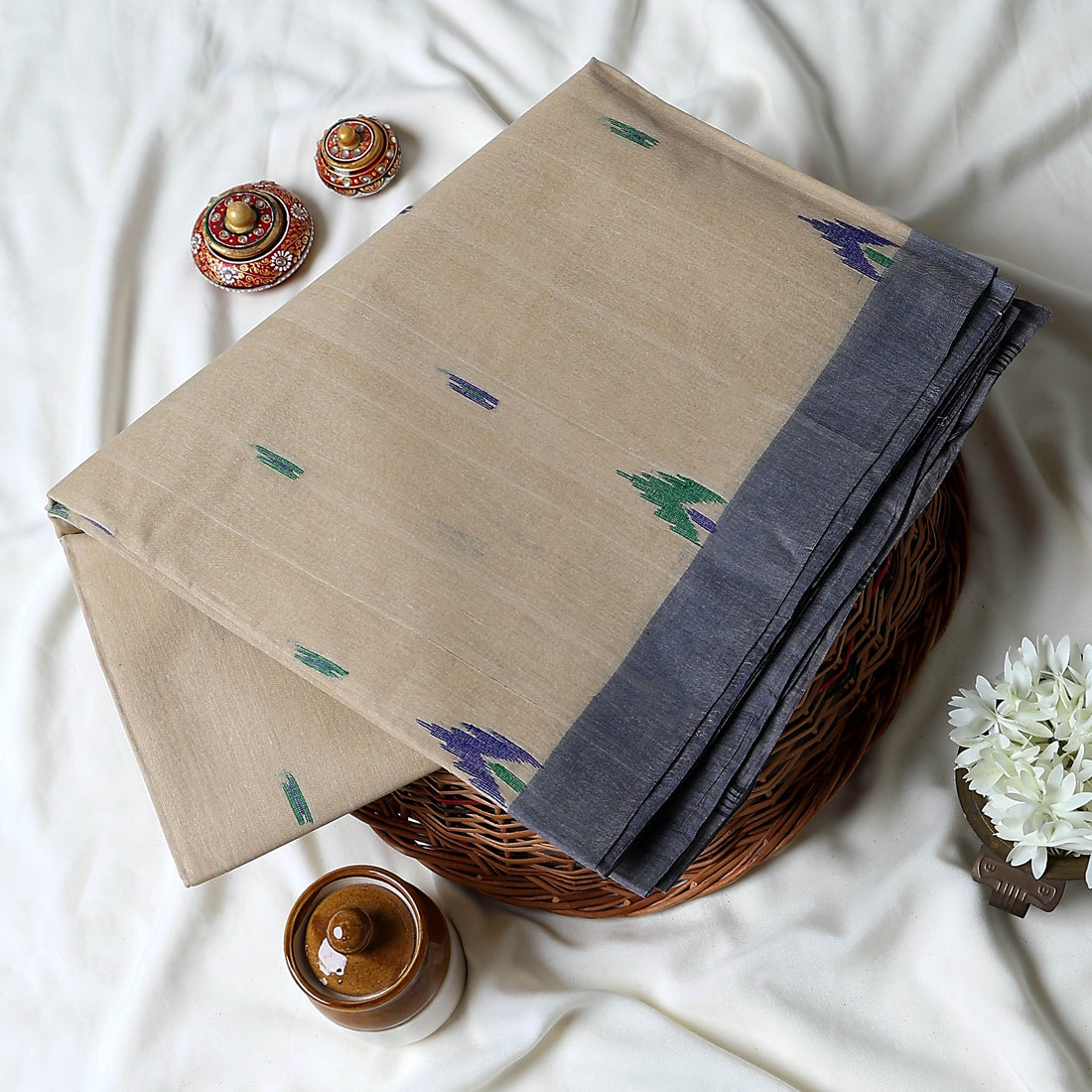 Bengal Cotton Saree For Women | Daily Office Wear Summer Collection | Jeyachandran - Full View