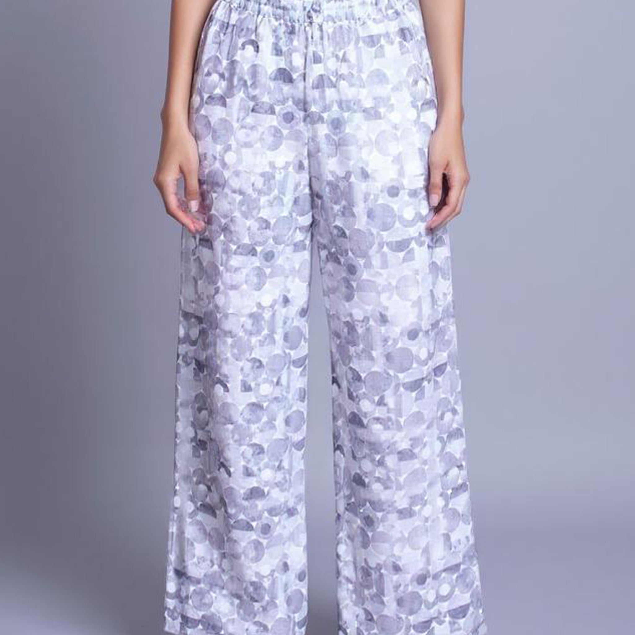 Paisley Motif Wide-Leg Palazzo Pant - Multi