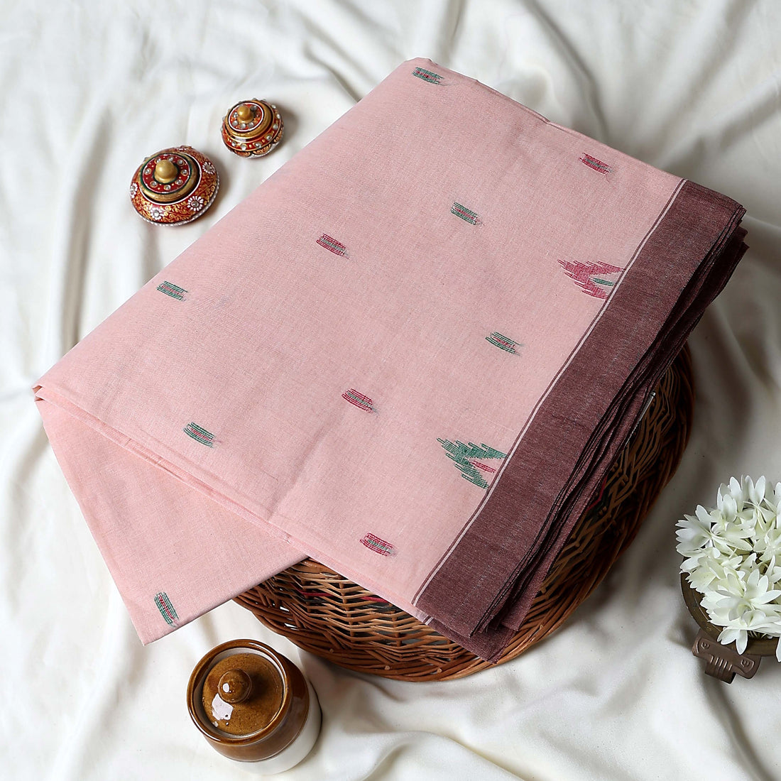 Bengal Cotton Saree For Women | Daily Office Wear Summer Collection | Jeyachandran - Full View