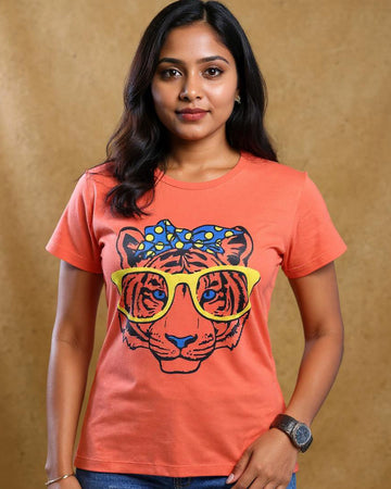 Women's Graphic T-Shirt - Orange