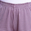 Women’s Cotton Striped Nightwear Set Short Sleeve Round Neck Top with Full Length Pajama Pants, Purple