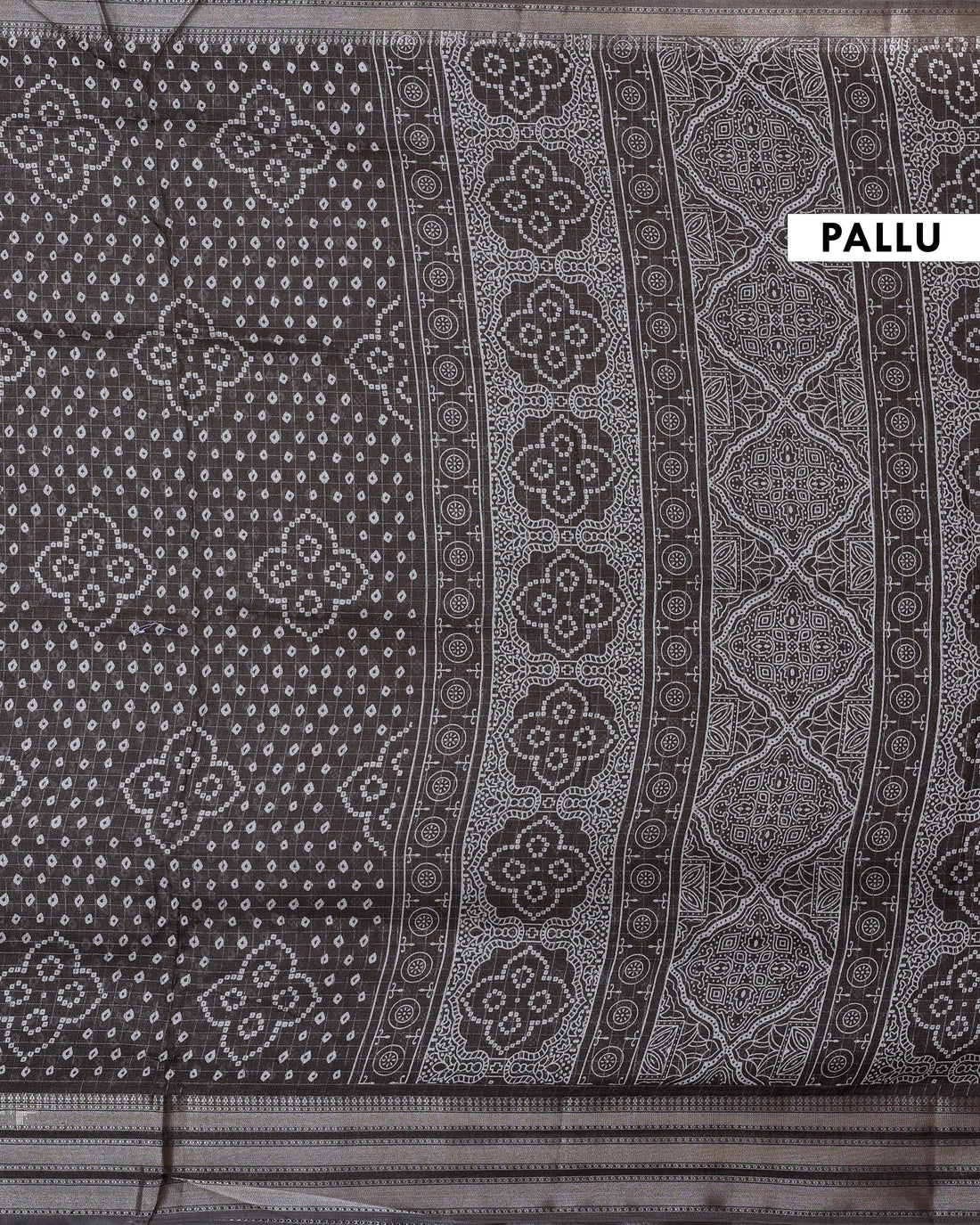 Elegant Dola Silk Saree with Bandhani Print Saree - Light Brown