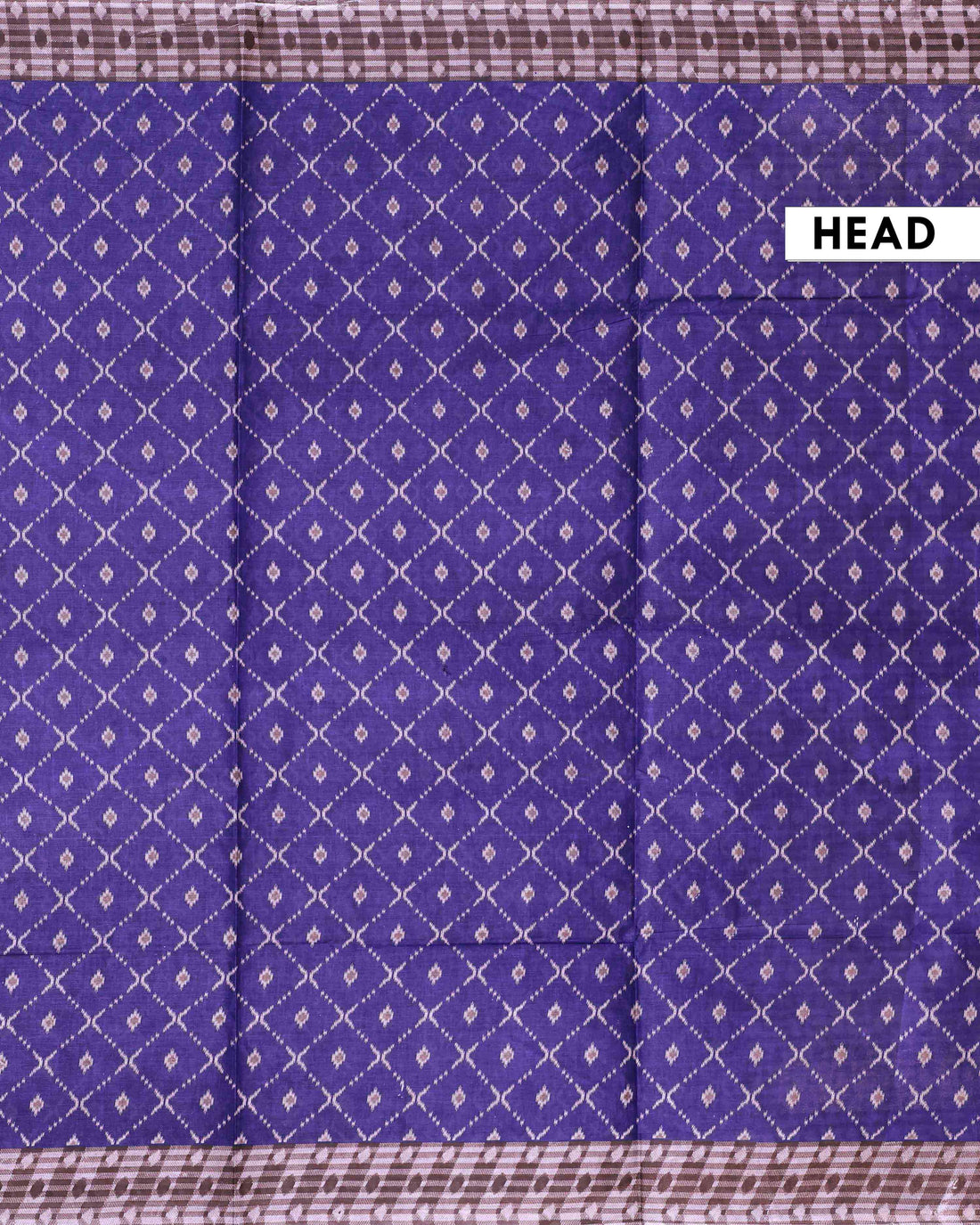 All-Over Floral Printed Voile Saree with Intricate Contrast Border – Violet